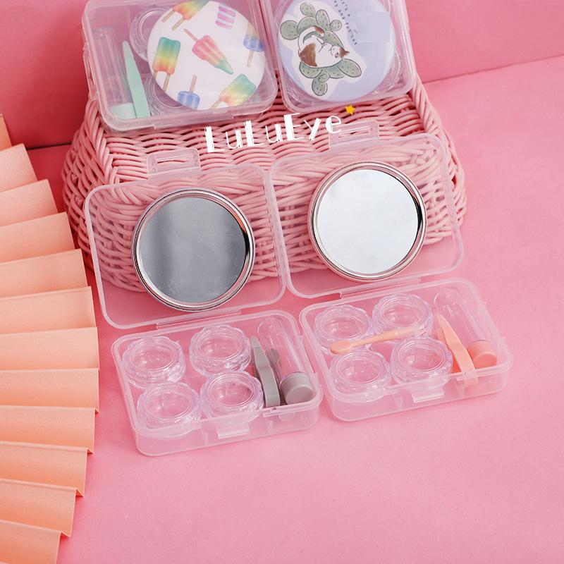 2 Pairs Contact Lenses Case With Separate Mirror Kit - Uniieye