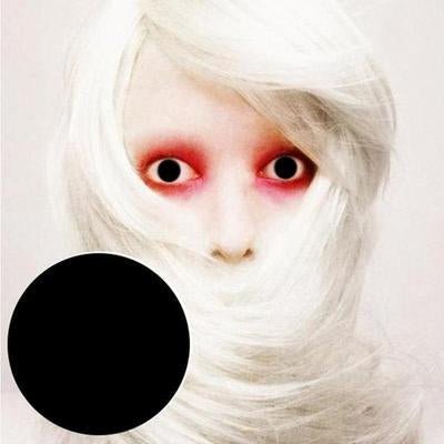 ALL White Blind White Halloween Cosplay Contact Lenses - Uniieye