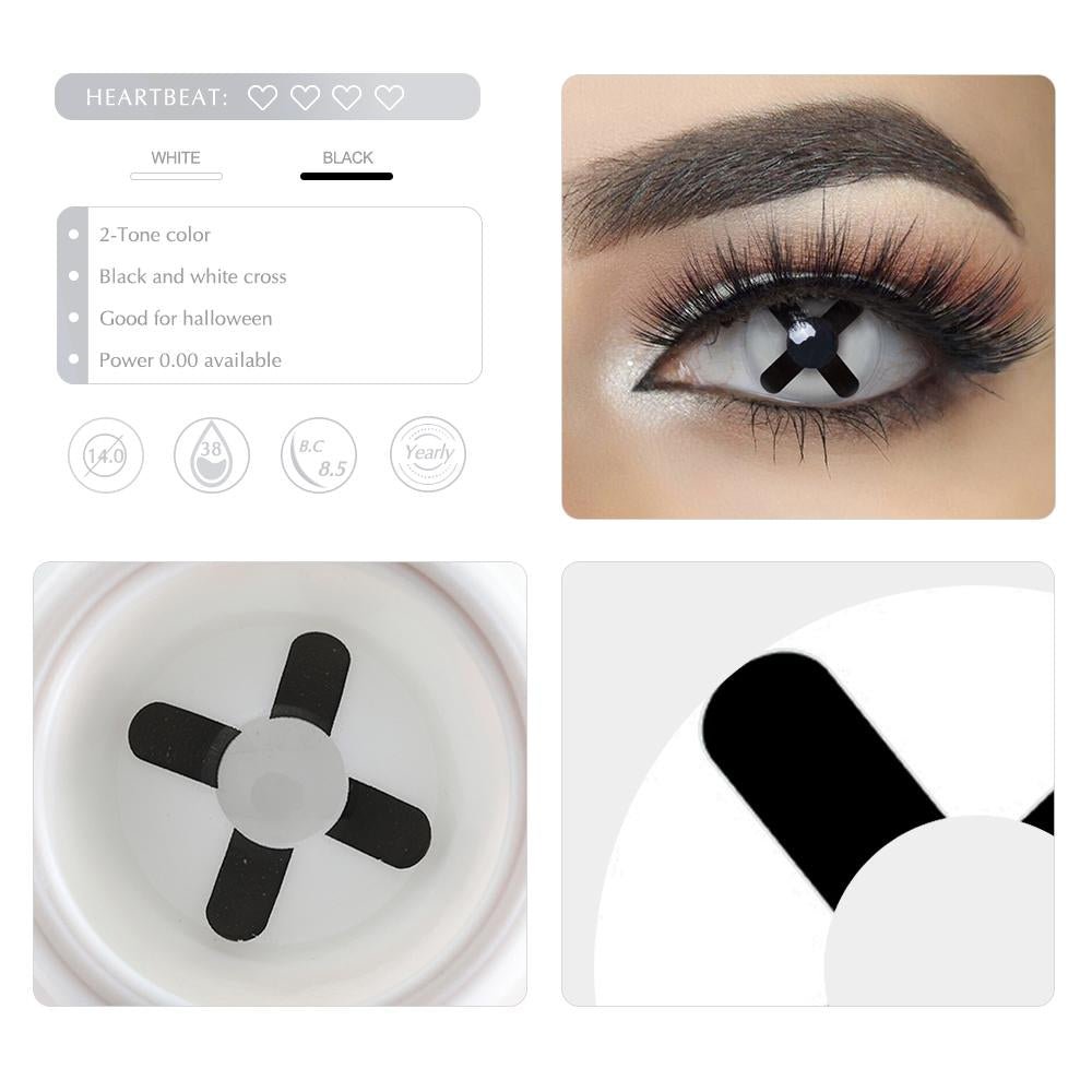 Black And White Cross Cosplay Eyes - Uniieye