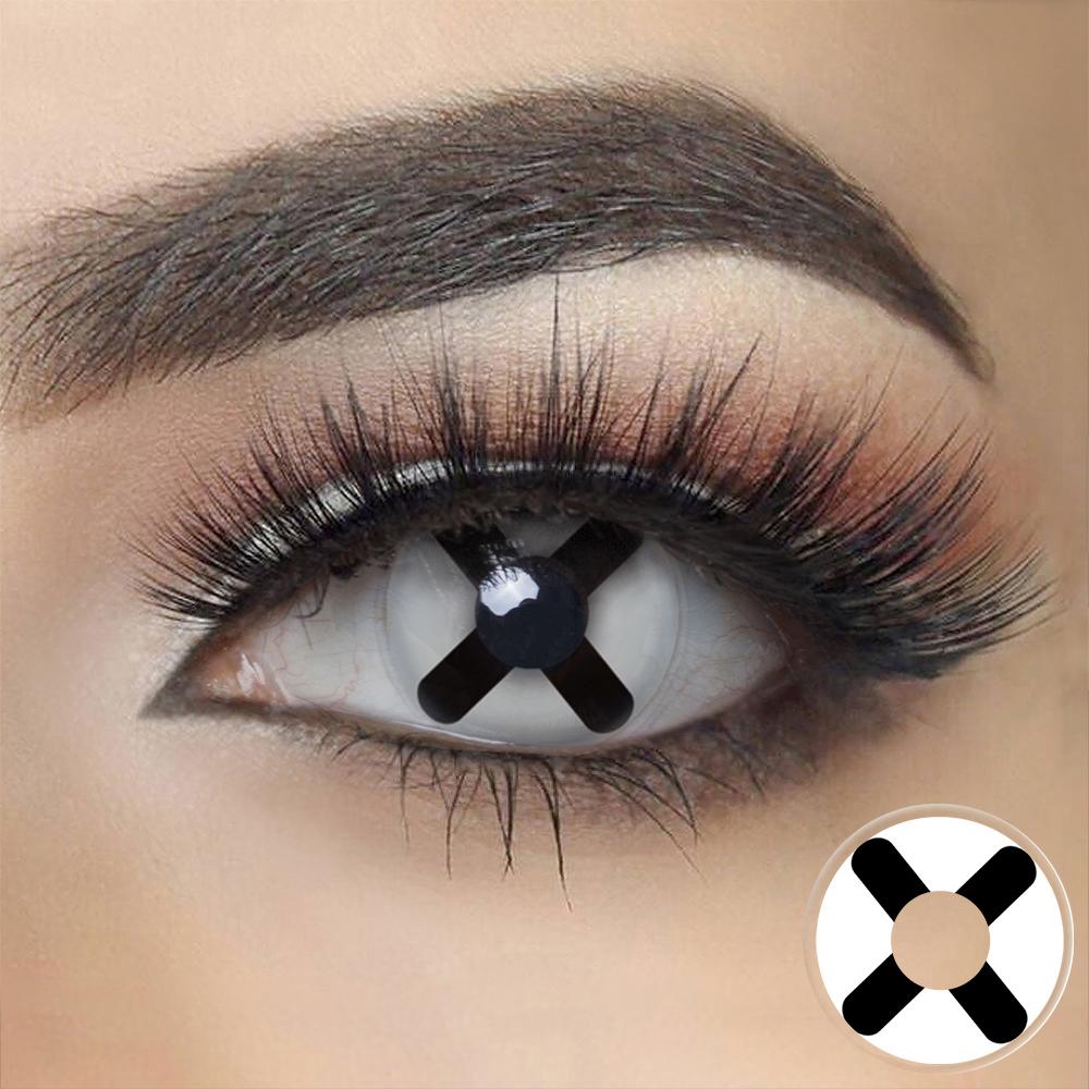 Black And White Cross Cosplay Eyes - Uniieye