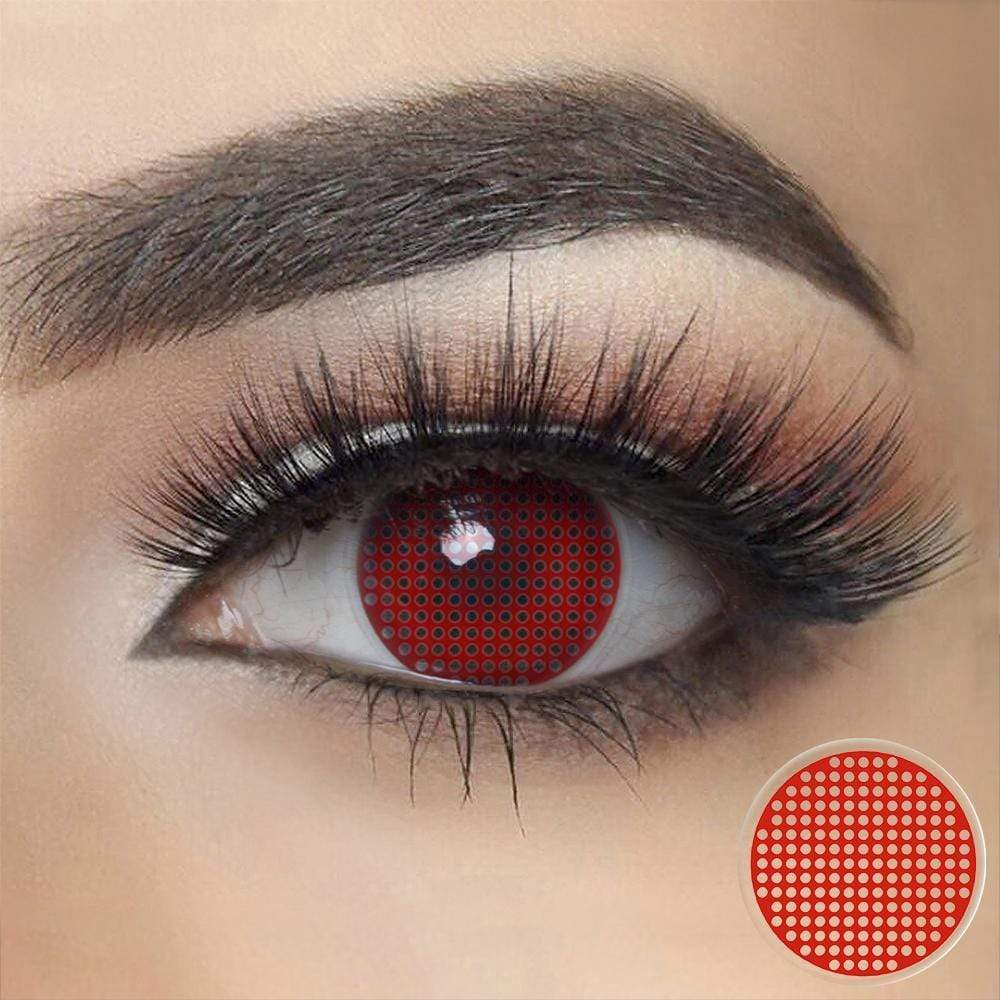 Red Mesh Halloween Eyes - Uniieye