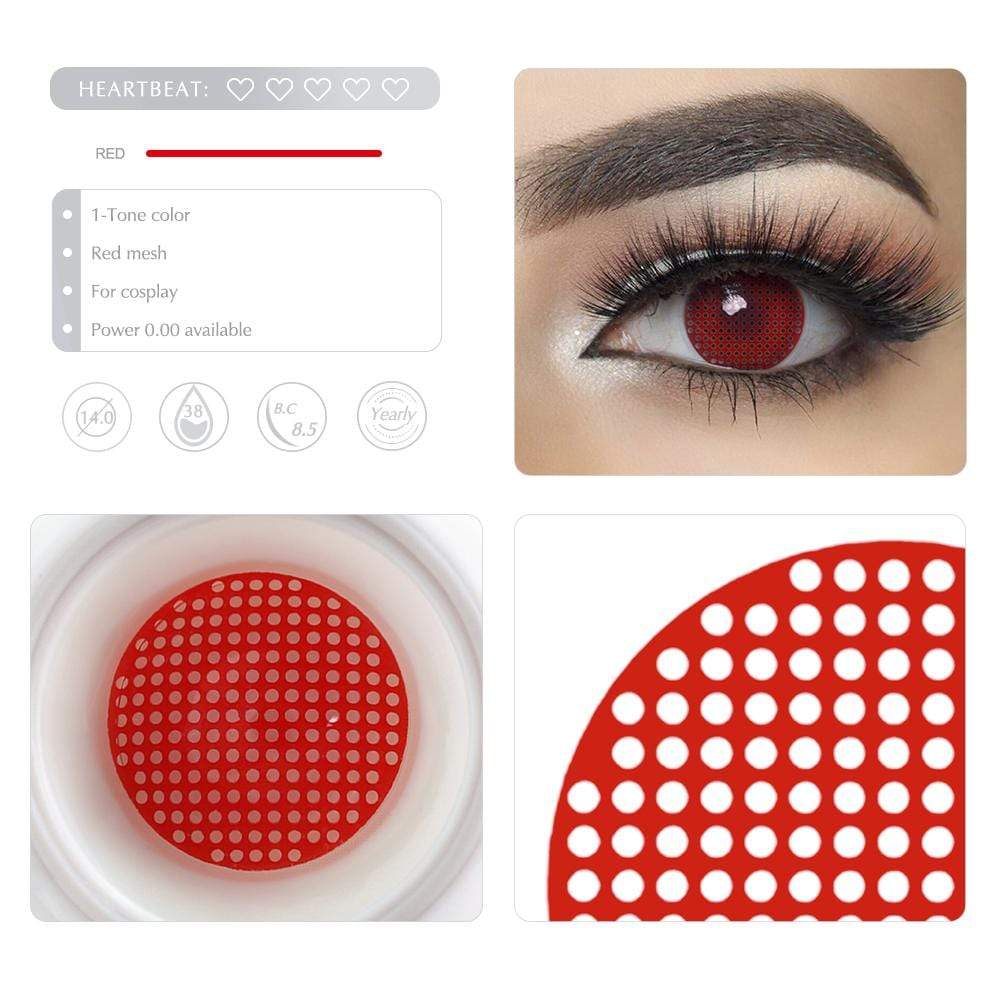 Red Mesh Halloween Eyes - Uniieye