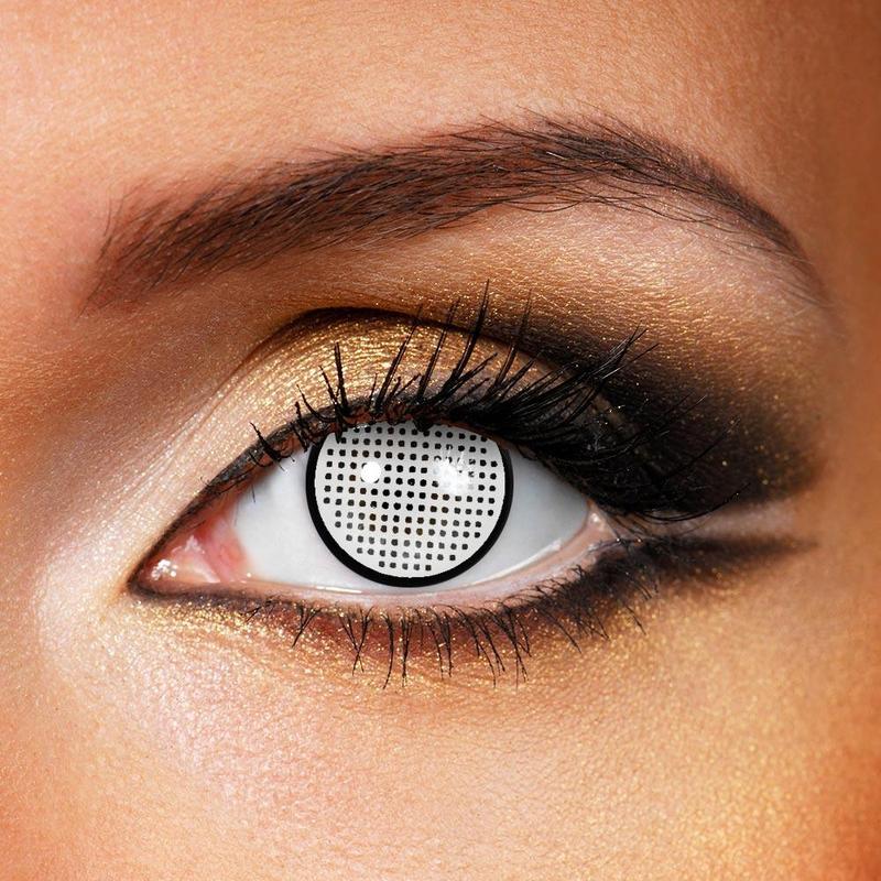 White Manson Mesh Contact Lenses - Uniieye